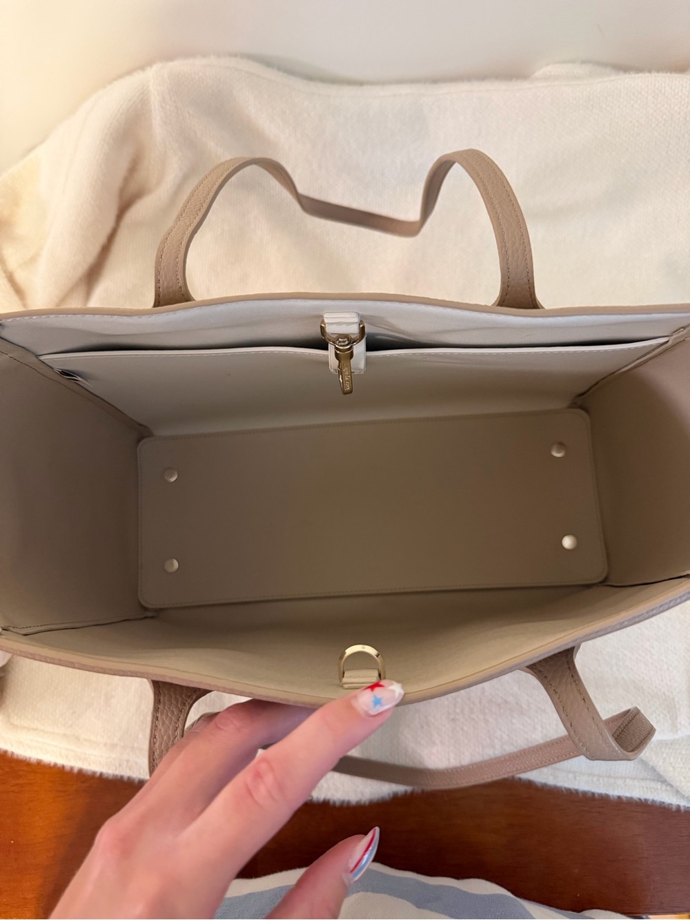 kate spade pebble leather tote - taupe - Picture 8 of 10